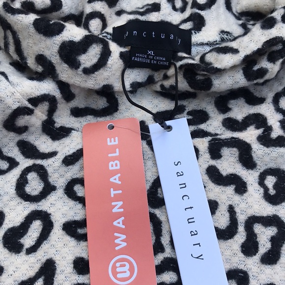 🐲💙 Santuary Klara Mock Neck Leopard Print Sweater top - Picture 4 of 12
